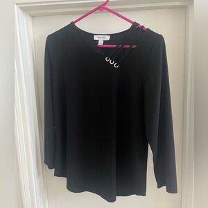 Calvin Klein black 3/4 sleeve blouse size Medium